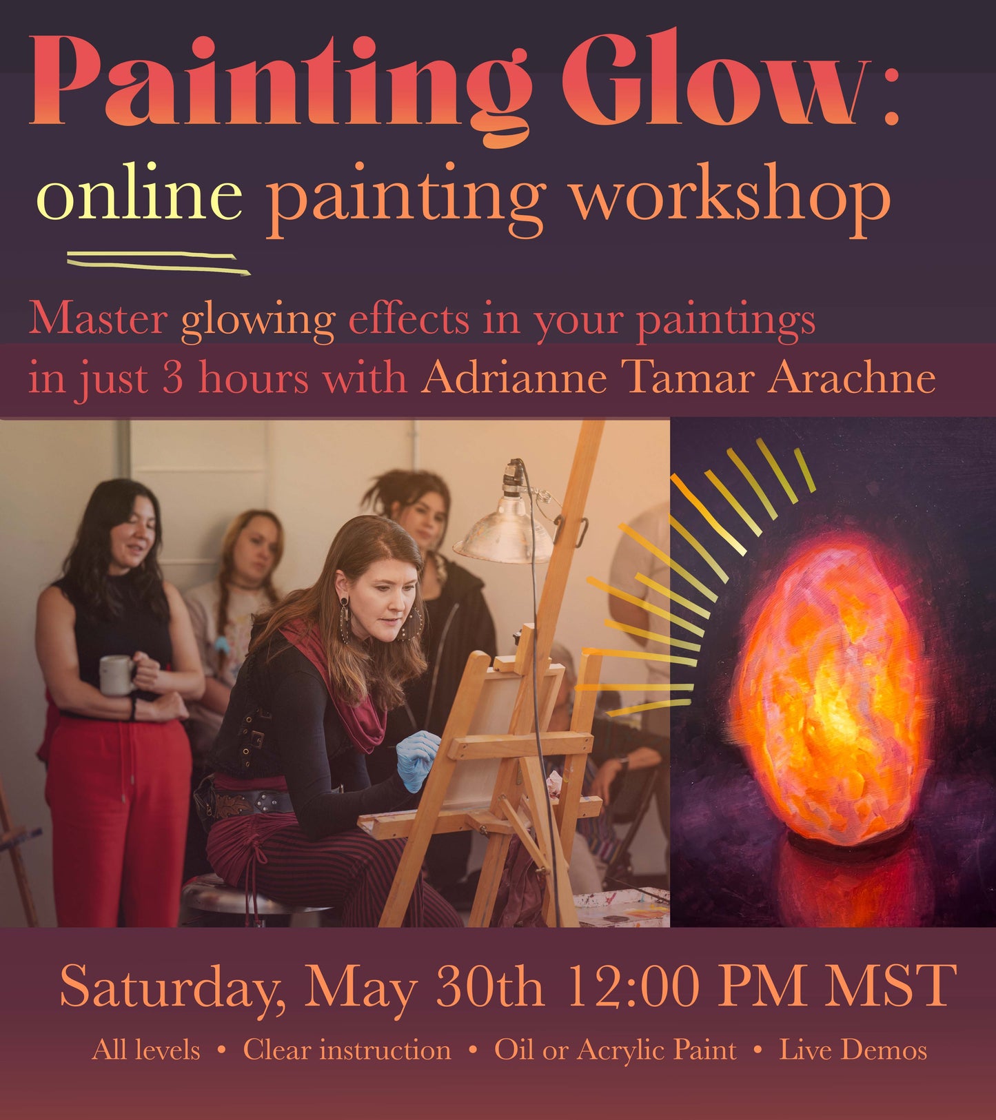 Painting Glow: Online Painting Workshop